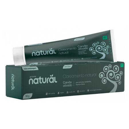 Creme dental carvao natural