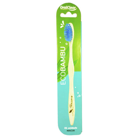 Escova dental bambu adulto azul